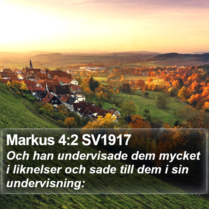 Markus 4:2 SV1917 Bible Study