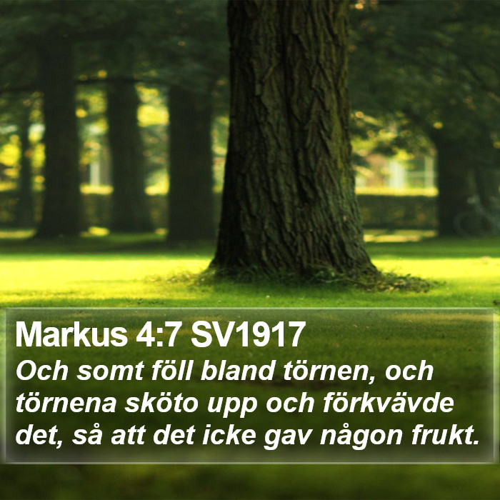 Markus 4:7 SV1917 Bible Study