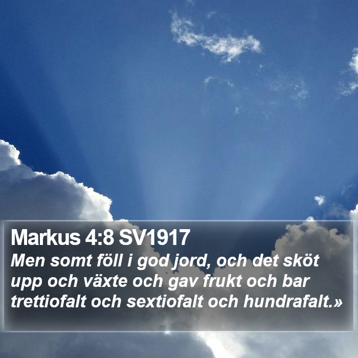 Markus 4:8 SV1917 Bible Study