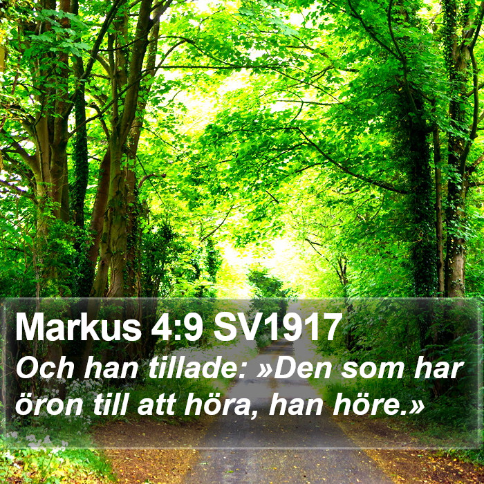 Markus 4:9 SV1917 Bible Study