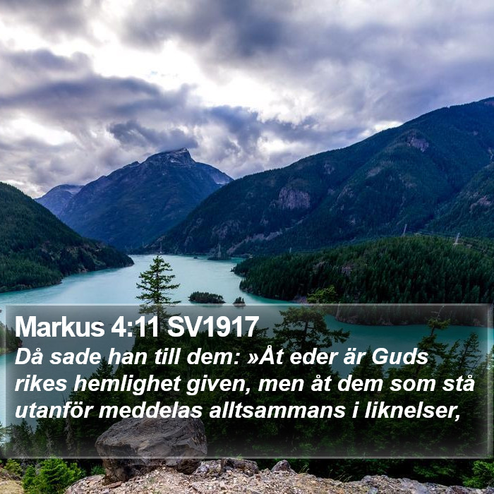 Markus 4:11 SV1917 Bible Study