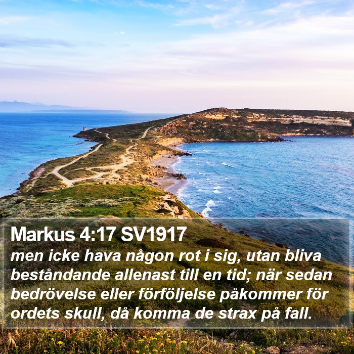 Markus 4:17 SV1917 Bible Study