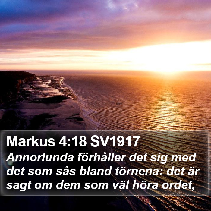 Markus 4:18 SV1917 Bible Study