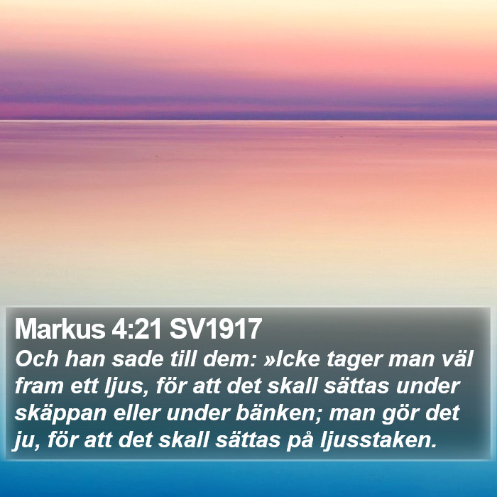 Markus 4:21 SV1917 Bible Study