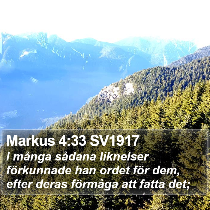 Markus 4:33 SV1917 Bible Study