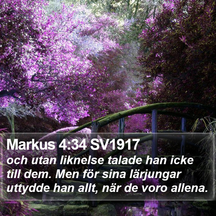 Markus 4:34 SV1917 Bible Study