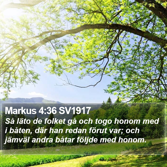 Markus 4:36 SV1917 Bible Study