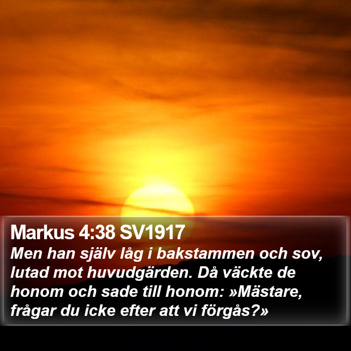 Markus 4:38 SV1917 Bible Study