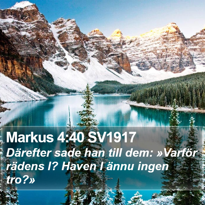 Markus 4:40 SV1917 Bible Study