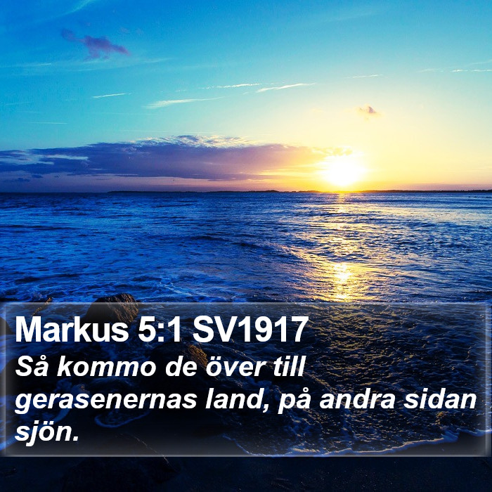 Markus 5:1 SV1917 Bible Study