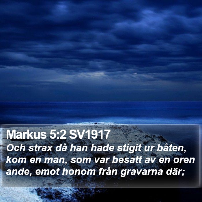 Markus 5:2 SV1917 Bible Study