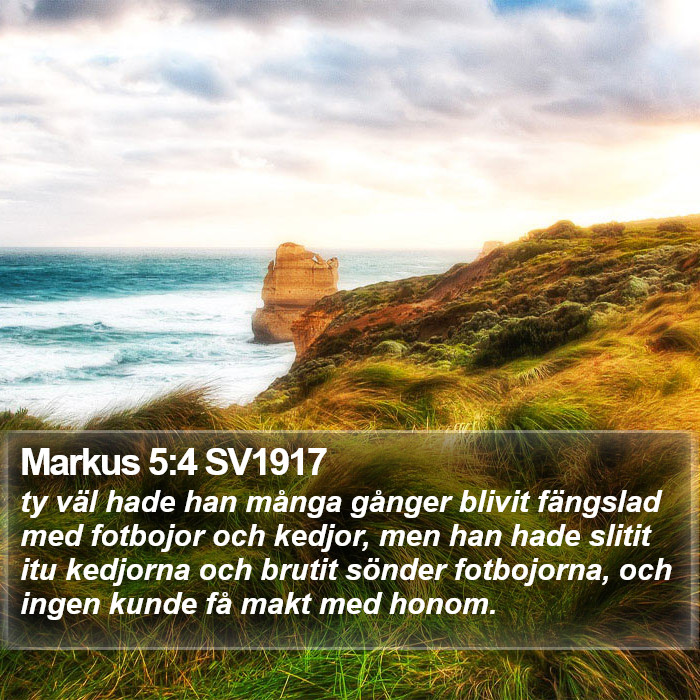 Markus 5:4 SV1917 Bible Study