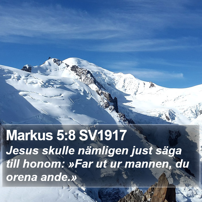 Markus 5:8 SV1917 Bible Study