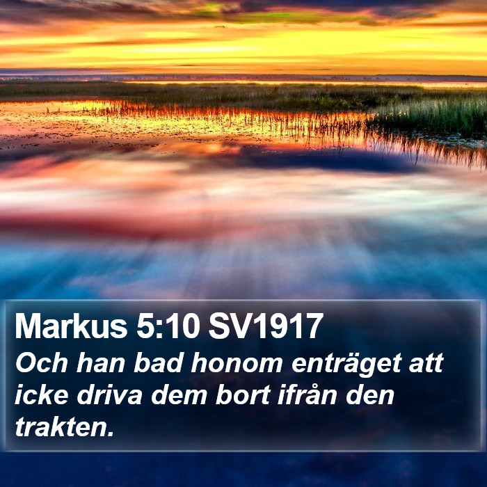 Markus 5:10 SV1917 Bible Study