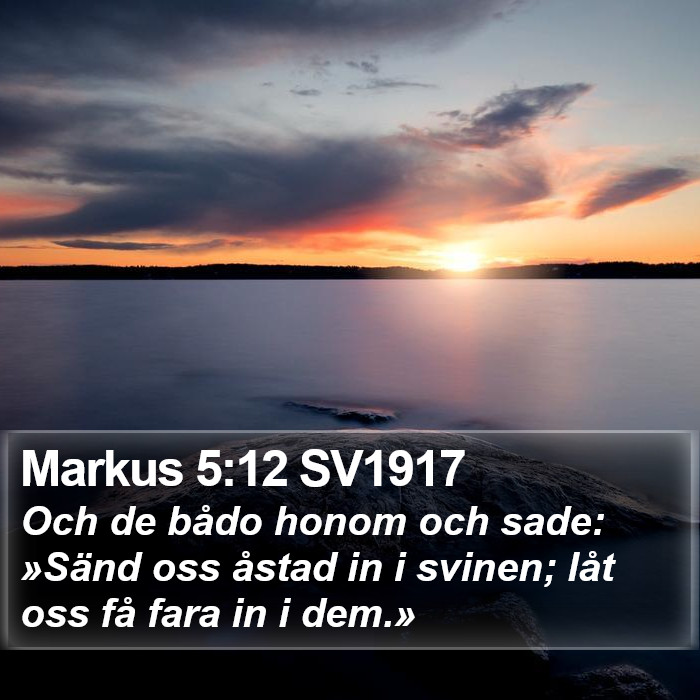 Markus 5:12 SV1917 Bible Study