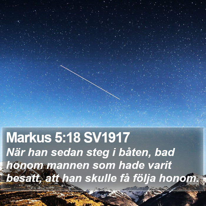 Markus 5:18 SV1917 Bible Study