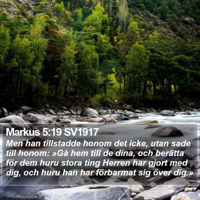 Markus 5:19 SV1917 Bible Study