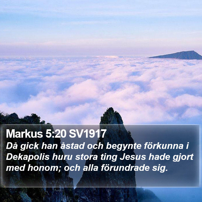 Markus 5:20 SV1917 Bible Study