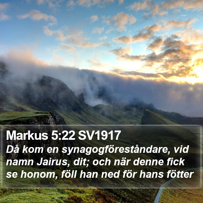 Markus 5:22 SV1917 Bible Study