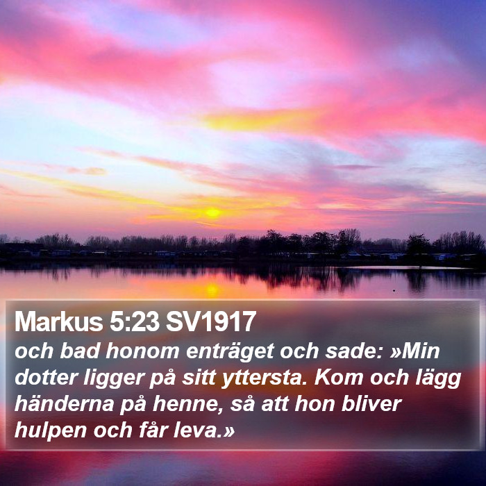 Markus 5:23 SV1917 Bible Study