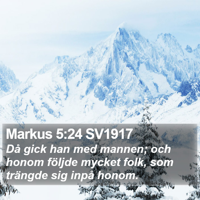 Markus 5:24 SV1917 Bible Study