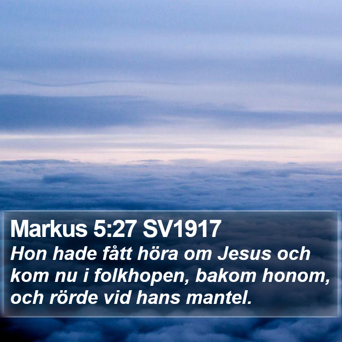 Markus 5:27 SV1917 Bible Study