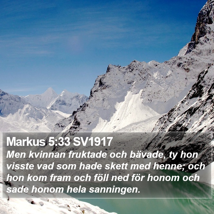 Markus 5:33 SV1917 Bible Study