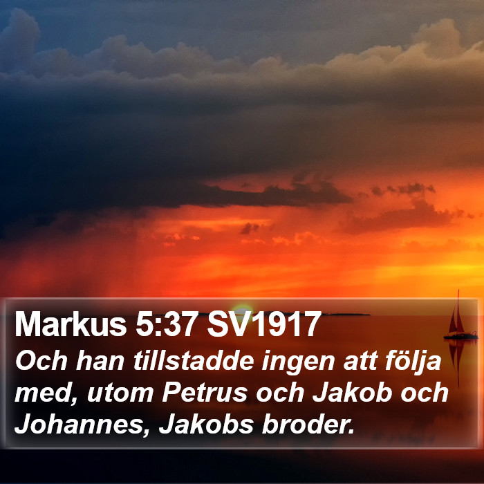 Markus 5:37 SV1917 Bible Study