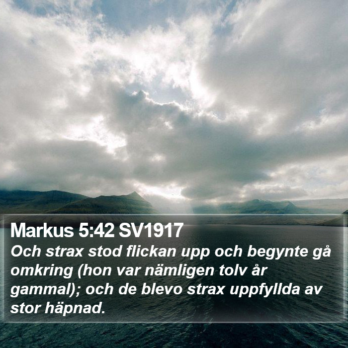 Markus 5:42 SV1917 Bible Study