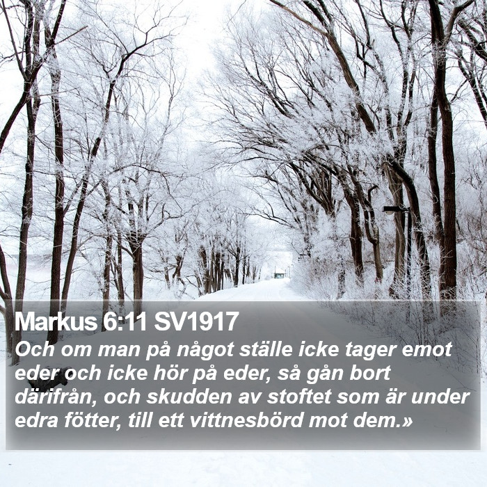 Markus 6:11 SV1917 Bible Study