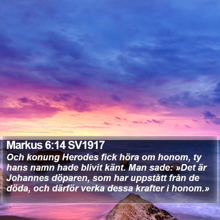 Markus 6:14 SV1917 Bible Study