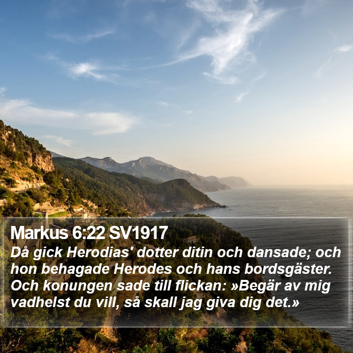 Markus 6:22 SV1917 Bible Study