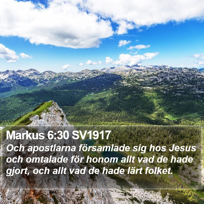 Markus 6:30 SV1917 Bible Study