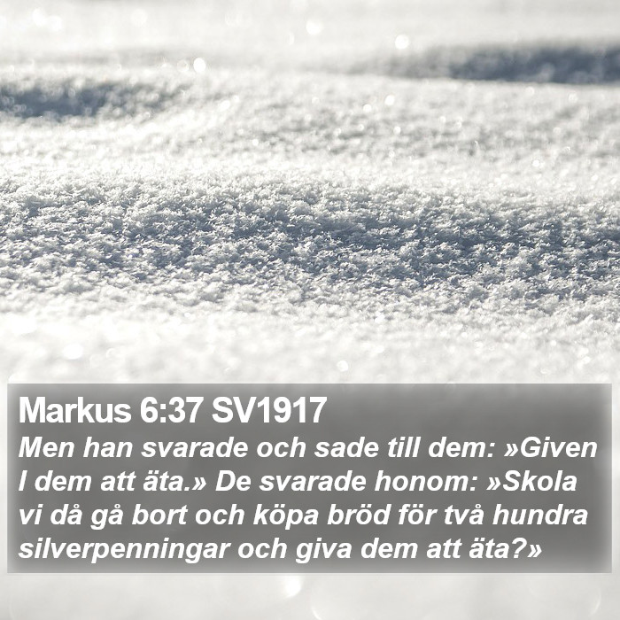 Markus 6:37 SV1917 Bible Study