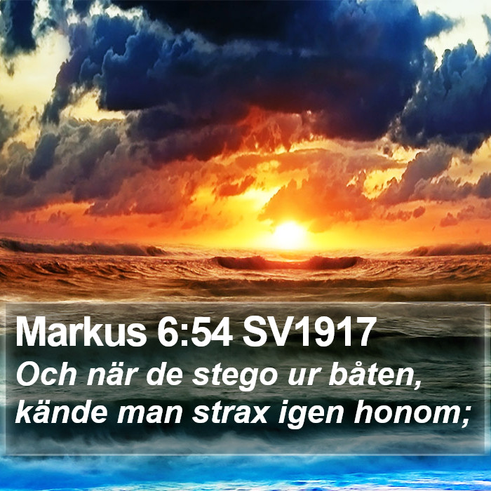 Markus 6:54 SV1917 Bible Study