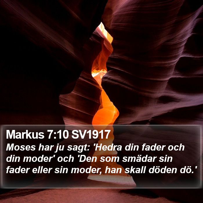Markus 7:10 SV1917 Bible Study