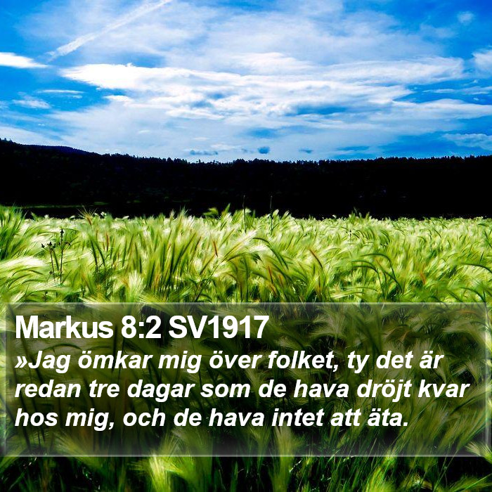 Markus 8:2 SV1917 Bible Study