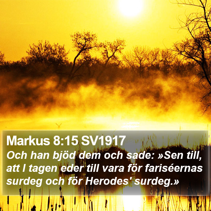 Markus 8:15 SV1917 Bible Study