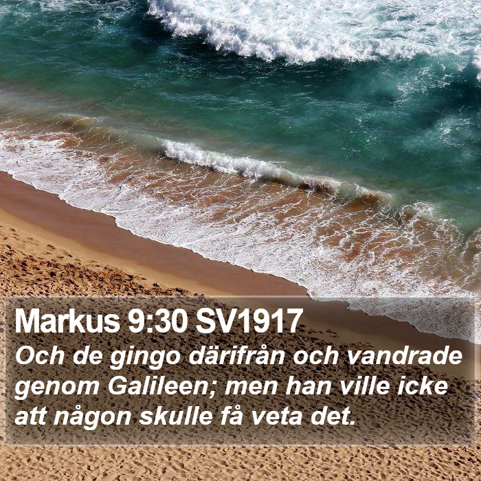 Markus 9:30 SV1917 Bible Study