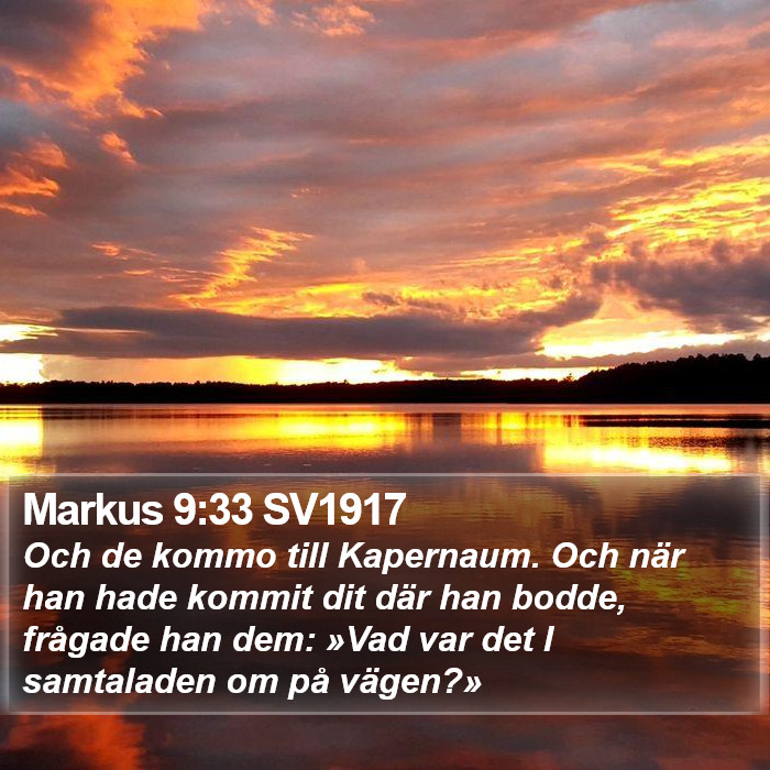 Markus 9:33 SV1917 Bible Study