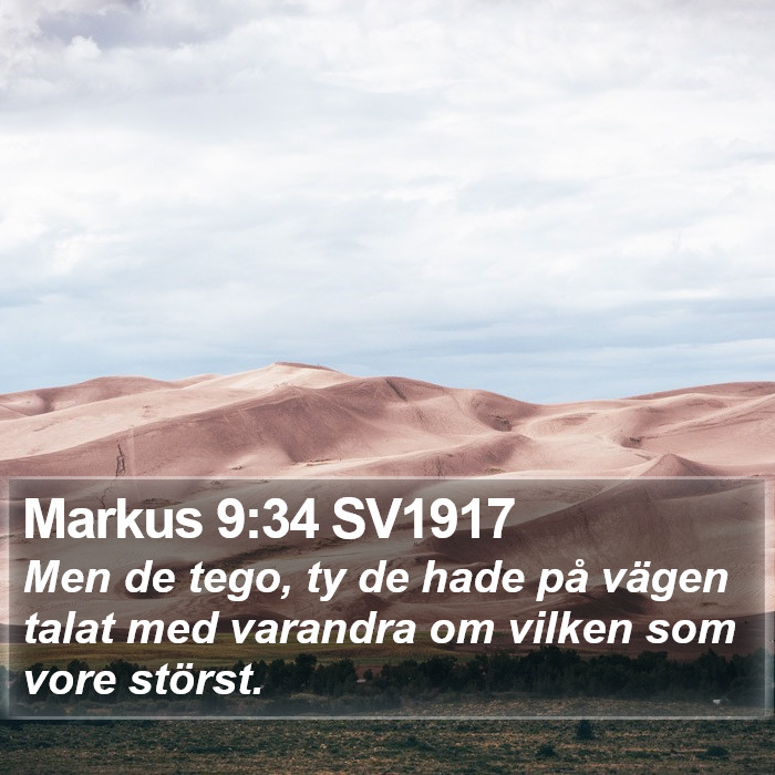 Markus 9:34 SV1917 Bible Study