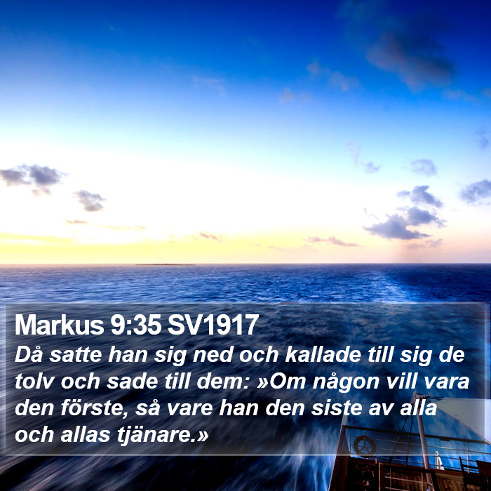 Markus 9:35 SV1917 Bible Study