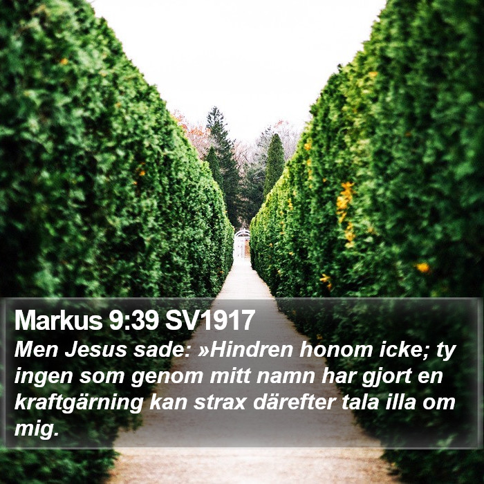 Markus 9:39 SV1917 Bible Study