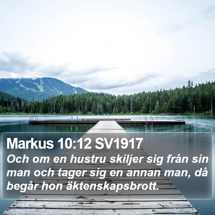 Markus 10:12 SV1917 Bible Study