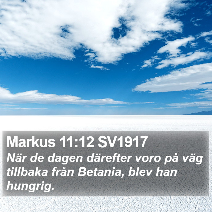 Markus 11:12 SV1917 Bible Study