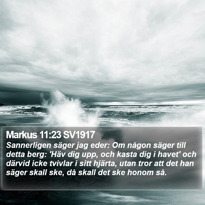 Markus 11:23 SV1917 Bible Study