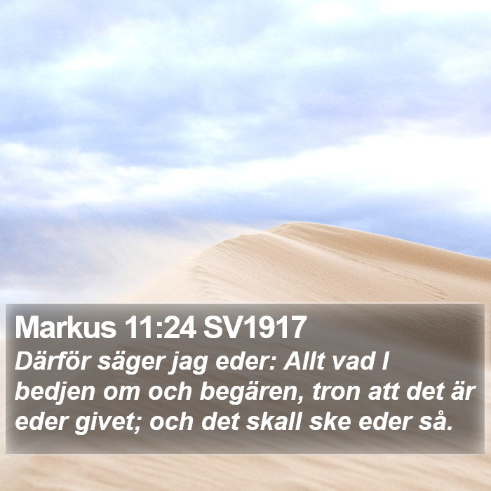 Markus 11:24 SV1917 Bible Study