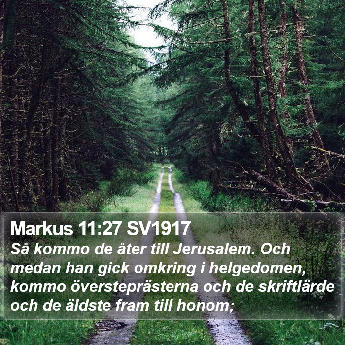 Markus 11:27 SV1917 Bible Study