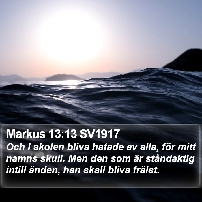 Markus 13:13 SV1917 Bible Study