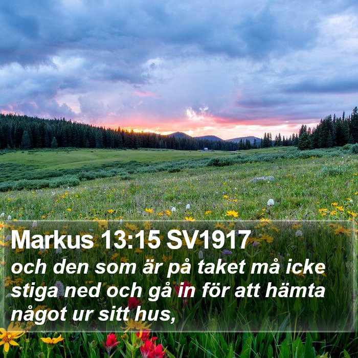 Markus 13:15 SV1917 Bible Study